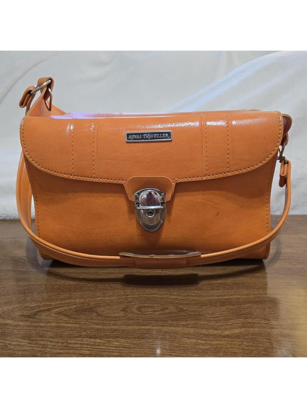 Vintage 1970s Samsonite Royal Traveller Overnight Carry On Bag Tangerine Orange